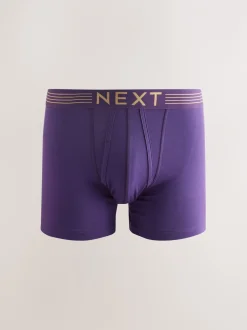 Ondergoed|Ondergoed|Next Rijke marineblauw/paars/oranje - Verpakking van 10 - Boxershorts met A-voorkant