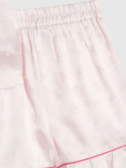 Nachtkleding En Pyjama's|Pyjama's|River Island Girls Satin Shirt & Short Pyjamas Set