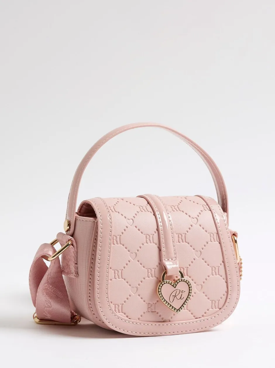 Tassen|River Island Heart Monogram Kendal Cross-Body Bag