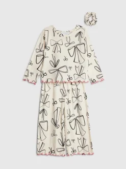 Nachtkleding En Pyjama's|Pyjama's*River Island Long Sleeve Mono Bow Pyjamas