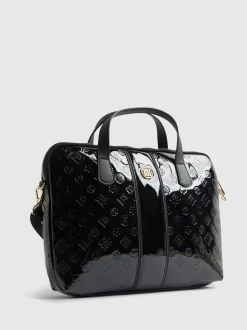 Tassen En Portemonnees*River Island Patent Monogram Laptop Case Bag