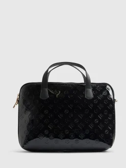 Tassen En Portemonnees*River Island Patent Monogram Laptop Case Bag