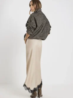 Rokken|River Island Satin Skirt With Lace