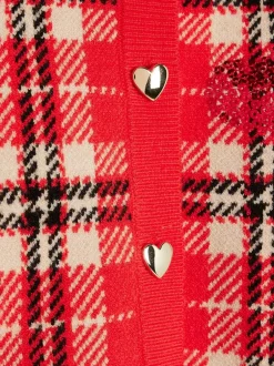 Shorts En Rokken*River Island Tartan Sequin Cardigan & Skirt Set