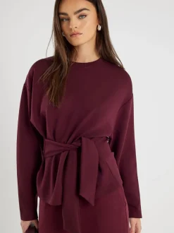 Hoody's En Sweatshirts|River Island Tie Front Premium Top