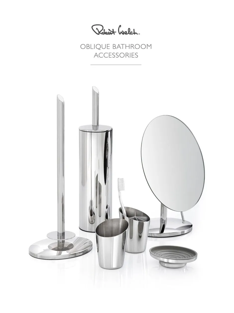 Badkameraccessoires|Robert Welch Oblique toiletborstel en -houder