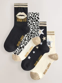 Sokken En Panty's*Rockett St George 4 Pack Ankle Socks