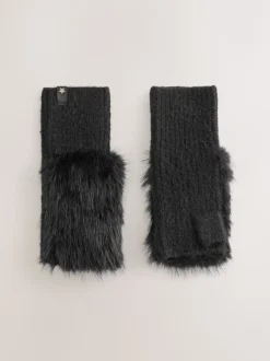 Mutsen, Handschoenen En Sjaals|Rockett St George Faux Fur Handwarmers Gloves