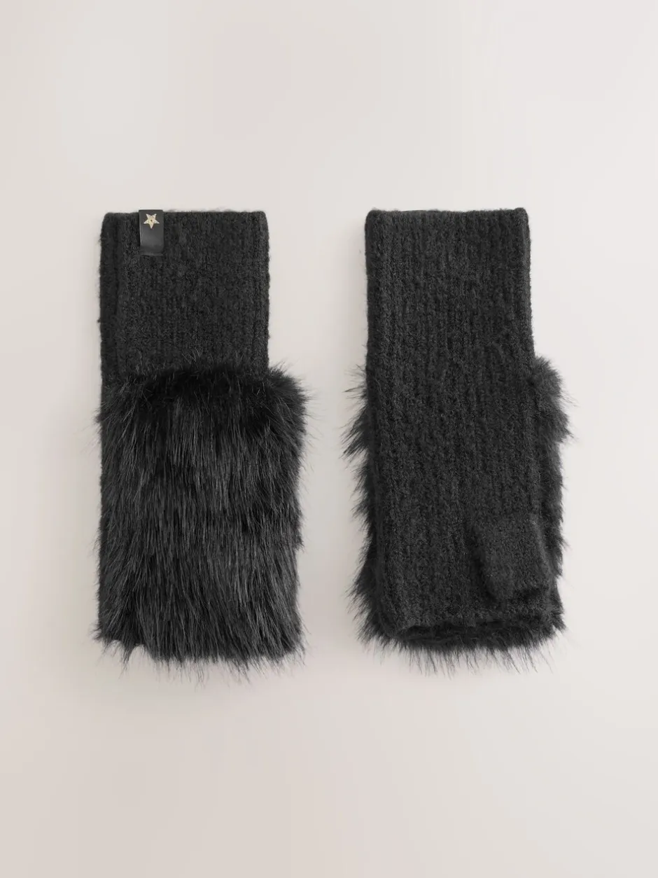 Mutsen, Handschoenen En Sjaals|Rockett St George Faux Fur Handwarmers Gloves