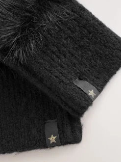 Mutsen, Handschoenen En Sjaals|Rockett St George Faux Fur Handwarmers Gloves