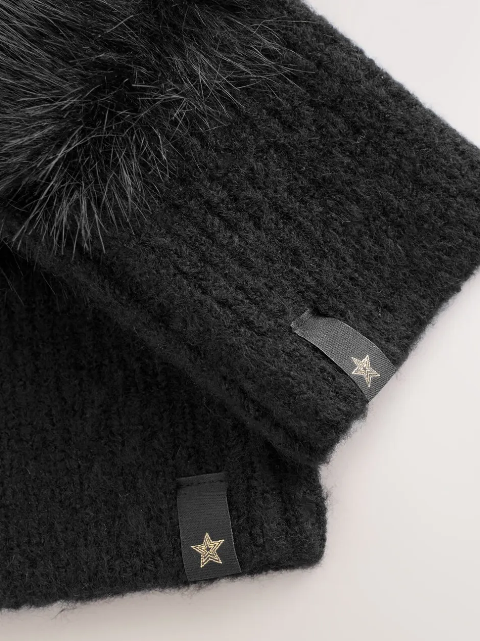 Mutsen, Handschoenen En Sjaals|Rockett St George Faux Fur Handwarmers Gloves