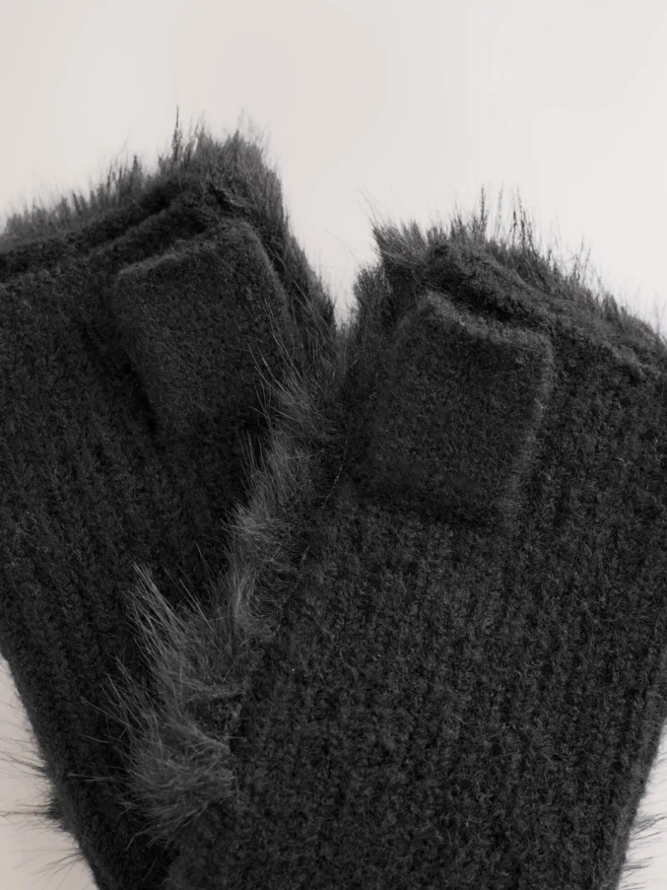 Mutsen, Handschoenen En Sjaals|Rockett St George Faux Fur Handwarmers Gloves