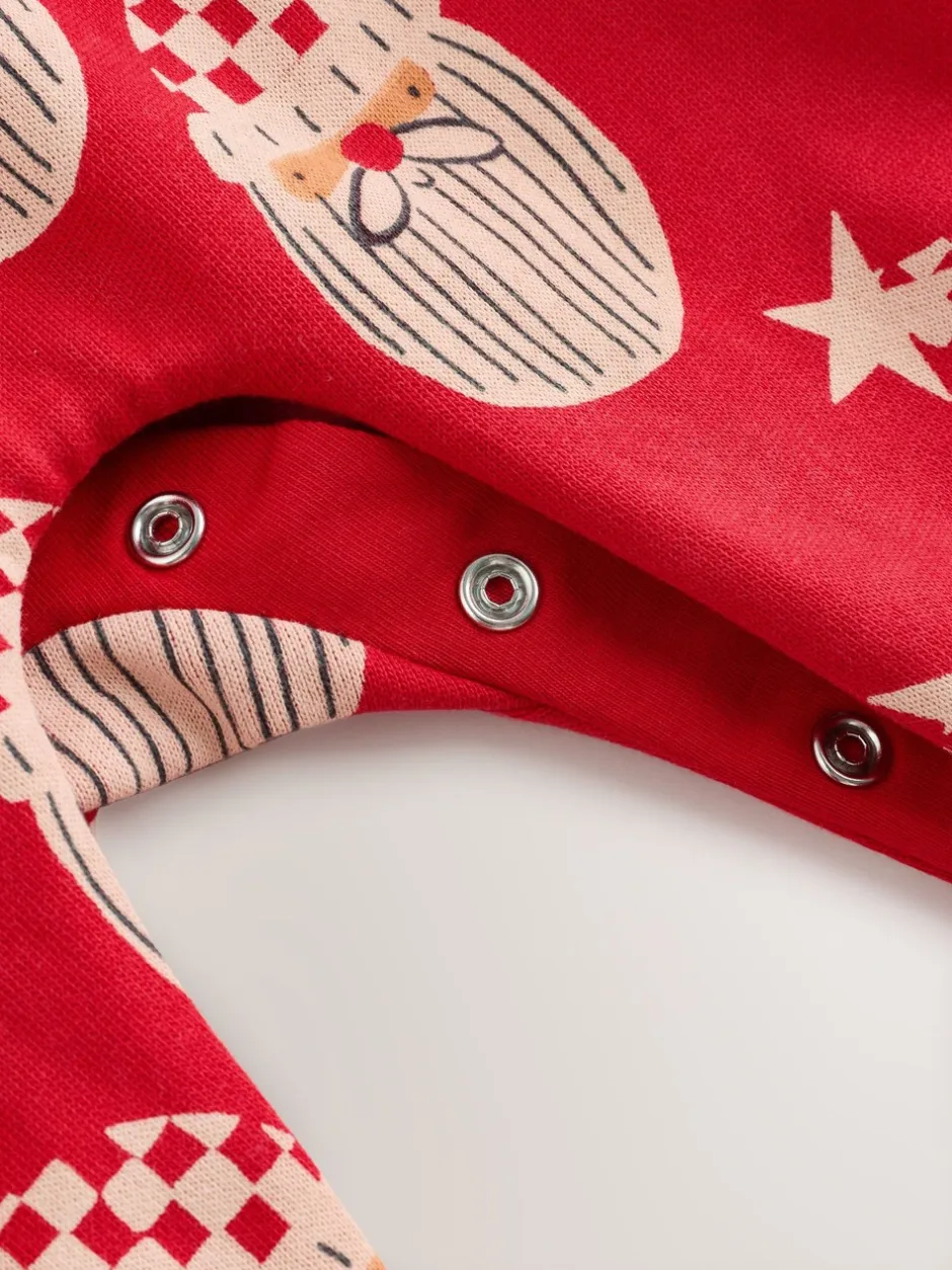Tuinbroeken*Next Rode kerstman - All-over Print Kerstmis Baby bretelbroekenset (0mnd-3jr)
