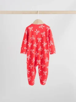 Babypakjes En Babypyjama's|Next Rode strik - 2-weg slaappakjes met ritssluiting, set van 3 (0-2jr)