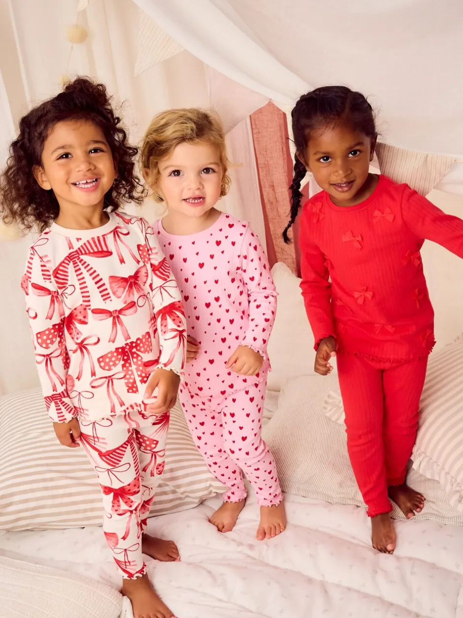 Nachtkleding En Pyjama's|Pyjama's*Next Rode strik/Hart - Verpakking van 3 knusse pyjama's (9 mnd-16 jr)