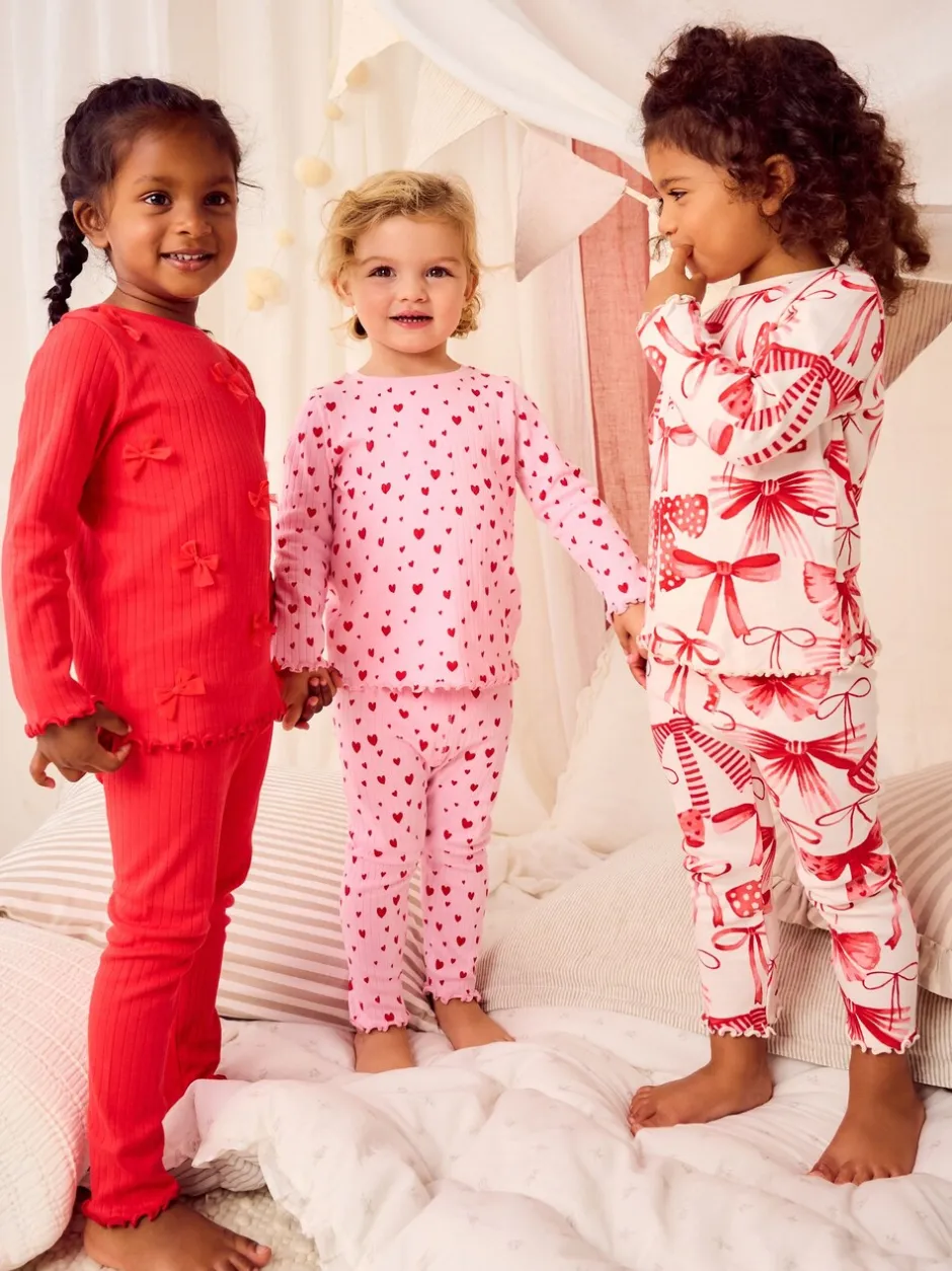 Nachtkleding En Pyjama's|Pyjama's*Next Rode strik/Hart - Verpakking van 3 knusse pyjama's (9 mnd-16 jr)
