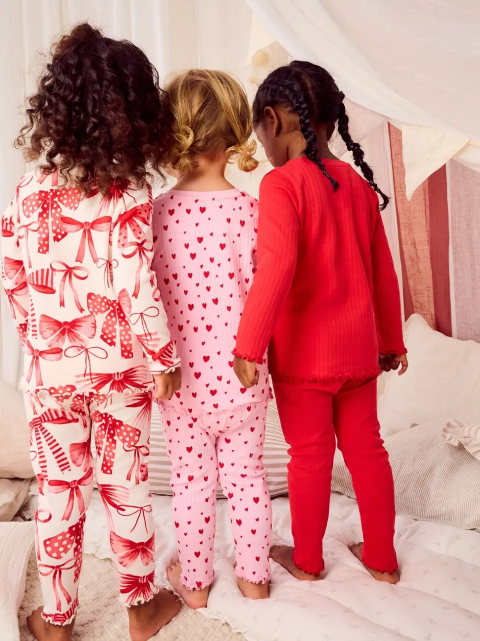 Nachtkleding En Pyjama's|Pyjama's*Next Rode strik/Hart - Verpakking van 3 knusse pyjama's (9 mnd-16 jr)