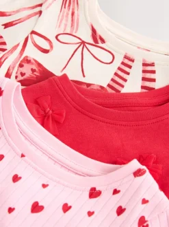 Nachtkleding En Pyjama's|Pyjama's*Next Rode strik/Hart - Verpakking van 3 knusse pyjama's (9 mnd-16 jr)