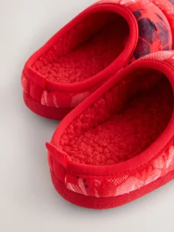 Pantoffels*Next rode voetbal - Warme gevoerde pantoffelmuiltjes