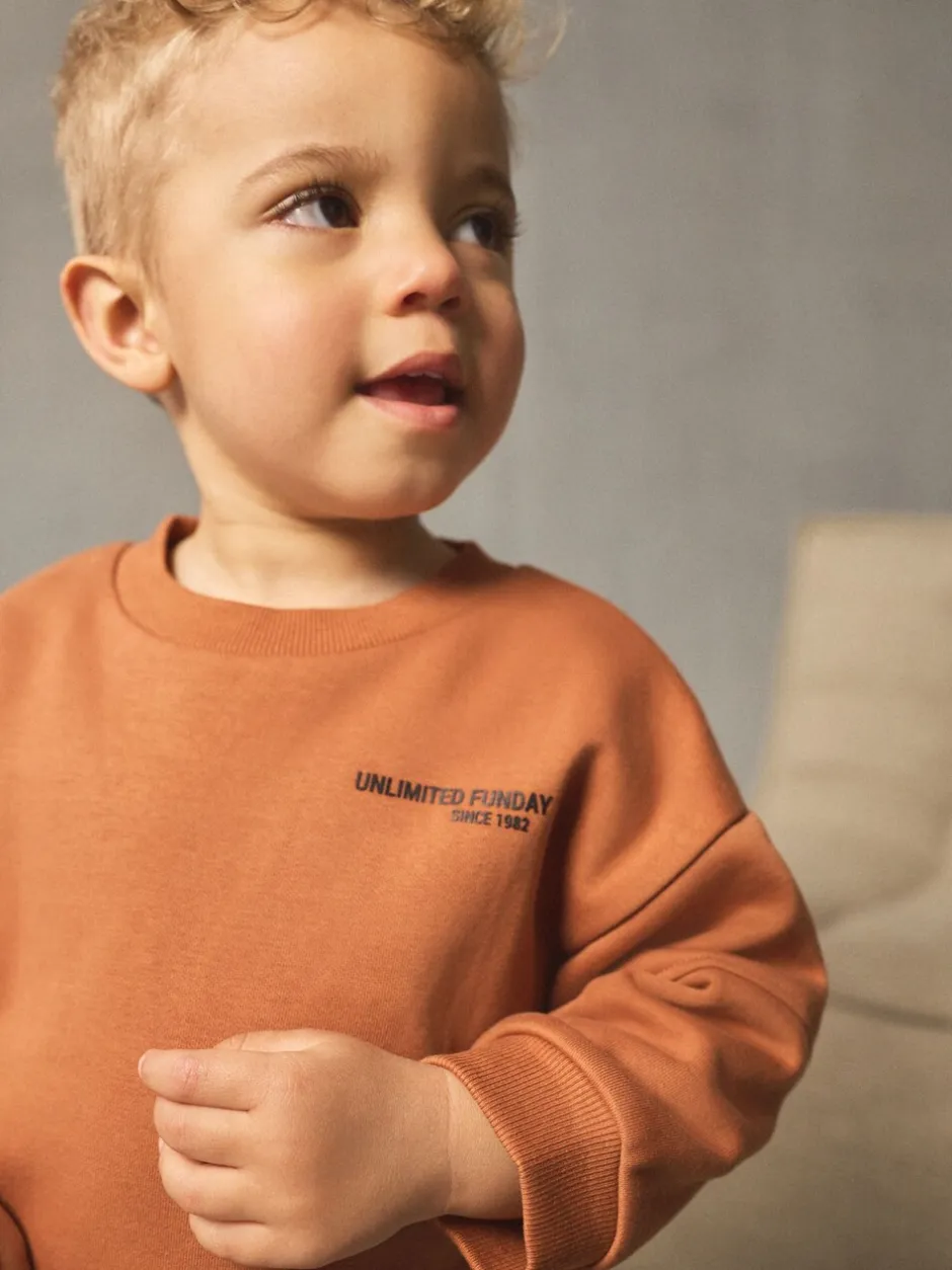 Sets En Combisets|Truien En Breisels|Next - Set met utility-sweatshirt en super skinny joggingbroek (3mnd-7jr) Roestbruin