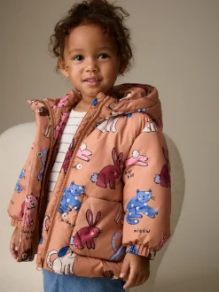 Jassen En Jacks*Next - Shower Resistant Printed Coat (3mths-7yrs) Roestbruin met personage