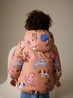 Jassen En Jacks*Next - Shower Resistant Printed Coat (3mths-7yrs) Roestbruin met personage