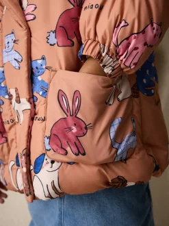 Jassen En Jacks*Next - Shower Resistant Printed Coat (3mths-7yrs) Roestbruin met personage