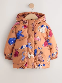 Jassen En Jacks*Next - Shower Resistant Printed Coat (3mths-7yrs) Roestbruin met personage