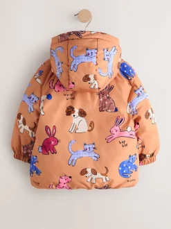 Jassen En Jacks*Next - Shower Resistant Printed Coat (3mths-7yrs) Roestbruin met personage