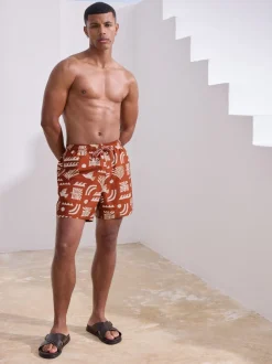 Badkleding|Next Roestrood - Zwemshort met print