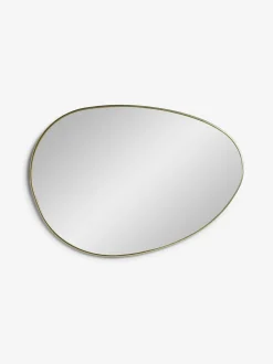 Spiegels|Badkameraccessoires*Next Ronde badkamerwandspiegel met rond siersteentje Goud