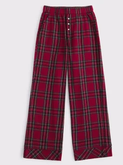 Pyjama's|Alle Nacht- En Loungekleding|Abercrombie & Fitch - Flannel Checkered Pyjama Trousers Rood