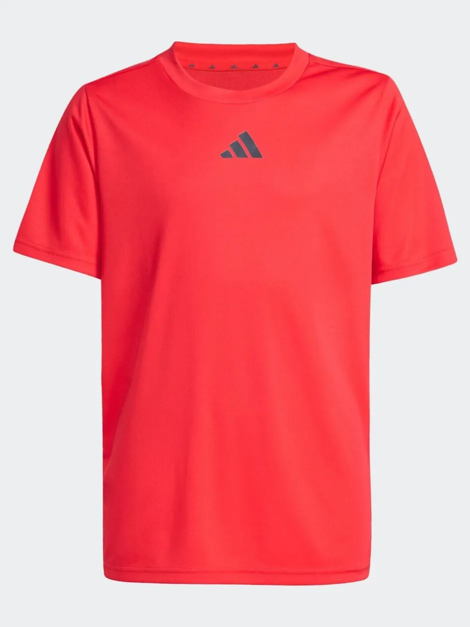 Shorts*adidas - Train Essentials 3-Strepen Kids T-shirt & Shorts Set Rood