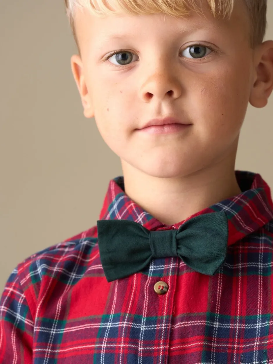 Shirts*Angel & Rocket - Camden Brushed Shirt With Bow Tie Rood