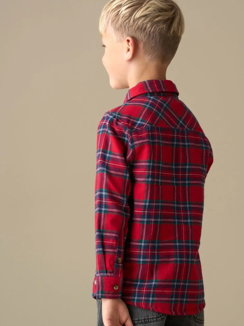 Shirts*Angel & Rocket - Camden Brushed Shirt With Bow Tie Rood