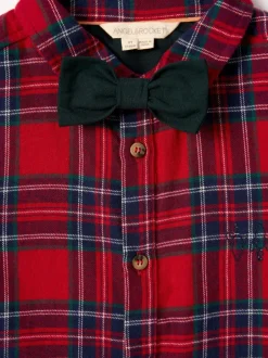 Shirts*Angel & Rocket - Camden Brushed Shirt With Bow Tie Rood