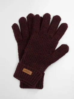 Mutsen, Handschoenen En Sjaals|Barbour Rood - ® Pendle Knitted Gloves