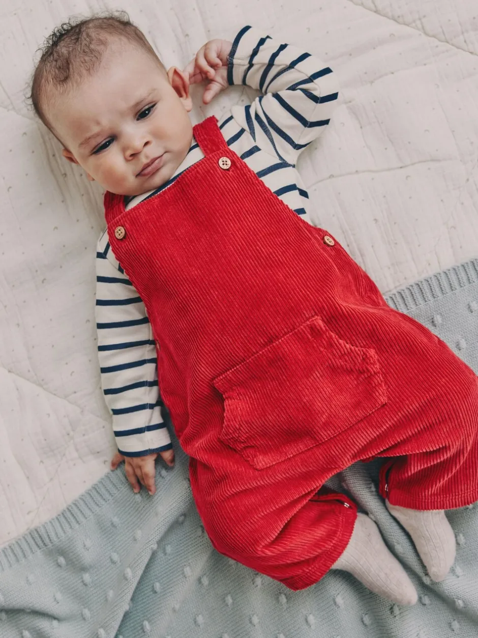 Rompertjes En Tuinbroeken|Sets En Outfits|Next Rood - Corduroy bretelbroeken en Bodysuit set (0mnd-2jr)