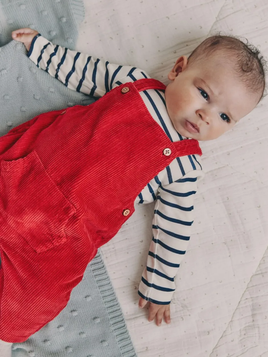 Rompertjes En Tuinbroeken|Sets En Outfits|Next Rood - Corduroy bretelbroeken en Bodysuit set (0mnd-2jr)