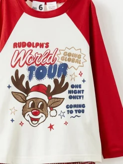 Pyjama's*Cotton On - Adult Matching Family Christmas Raglan Long Sleeve Pyjamas Set Rood