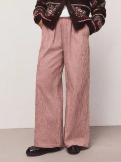 Broeken|Next - Gingham Wide Leg Trousers Rood