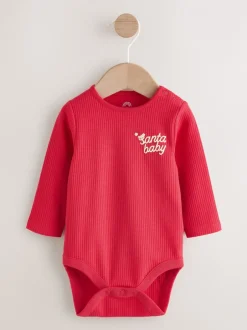 Rompertjes En Hemdjes|Next Rood - Kerstmis Baby Bodysuit