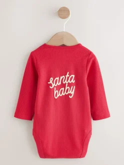 Rompertjes En Hemdjes|Next Rood - Kerstmis Baby Bodysuit