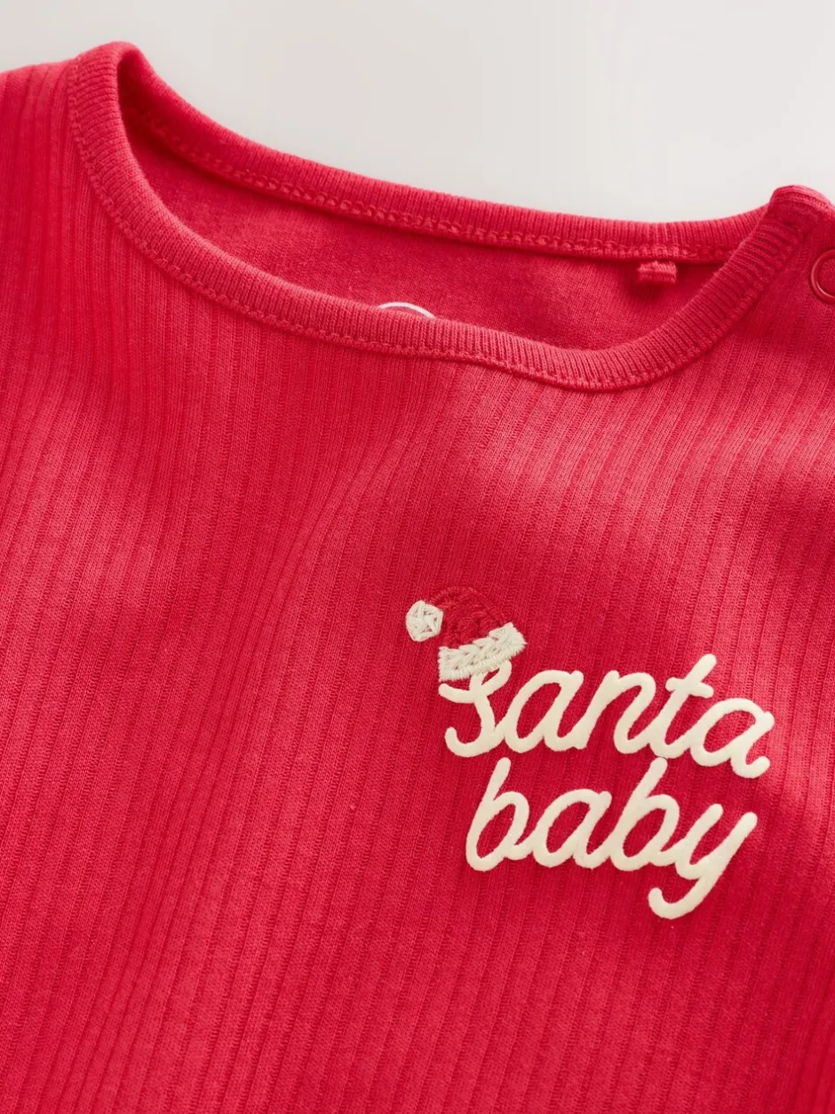 Rompertjes En Hemdjes|Next Rood - Kerstmis Baby Bodysuit