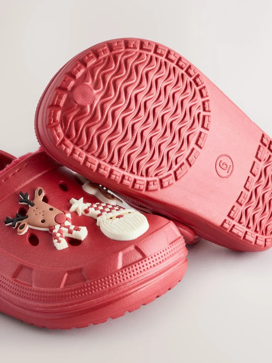 Pantoffels*Next Rood - Kerstmis warmgevoerde klomp pantoffels