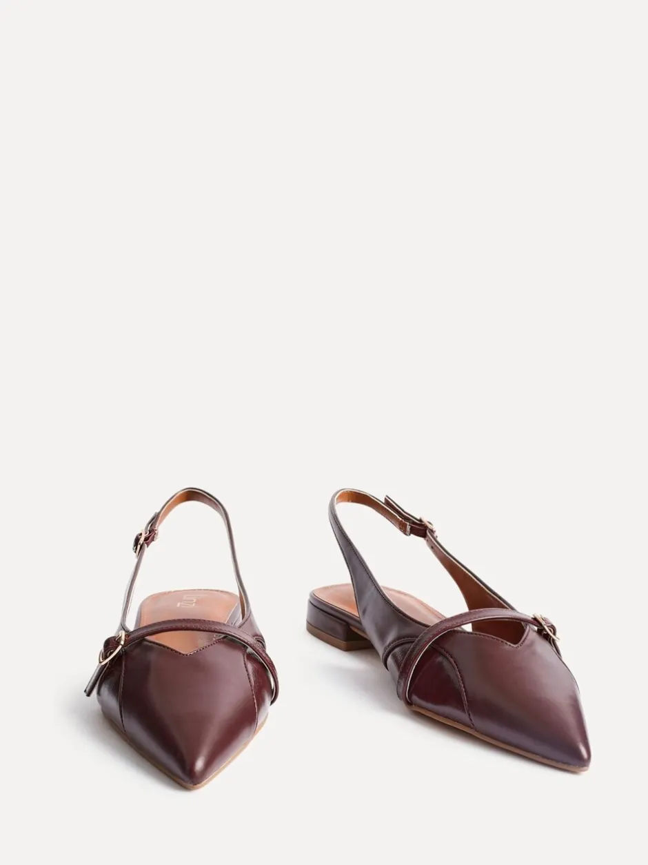 Schoenen Met Hakken|Lage Schoenen|Linzi - Prague Lage schoenen met spitse neus en gespdetail Rood