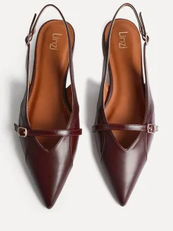 Schoenen Met Hakken|Lage Schoenen|Linzi - Prague Lage schoenen met spitse neus en gespdetail Rood