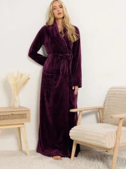 Badjassen|Long Tall Sally - Super Luxe Shawl Maxi Robe Rood