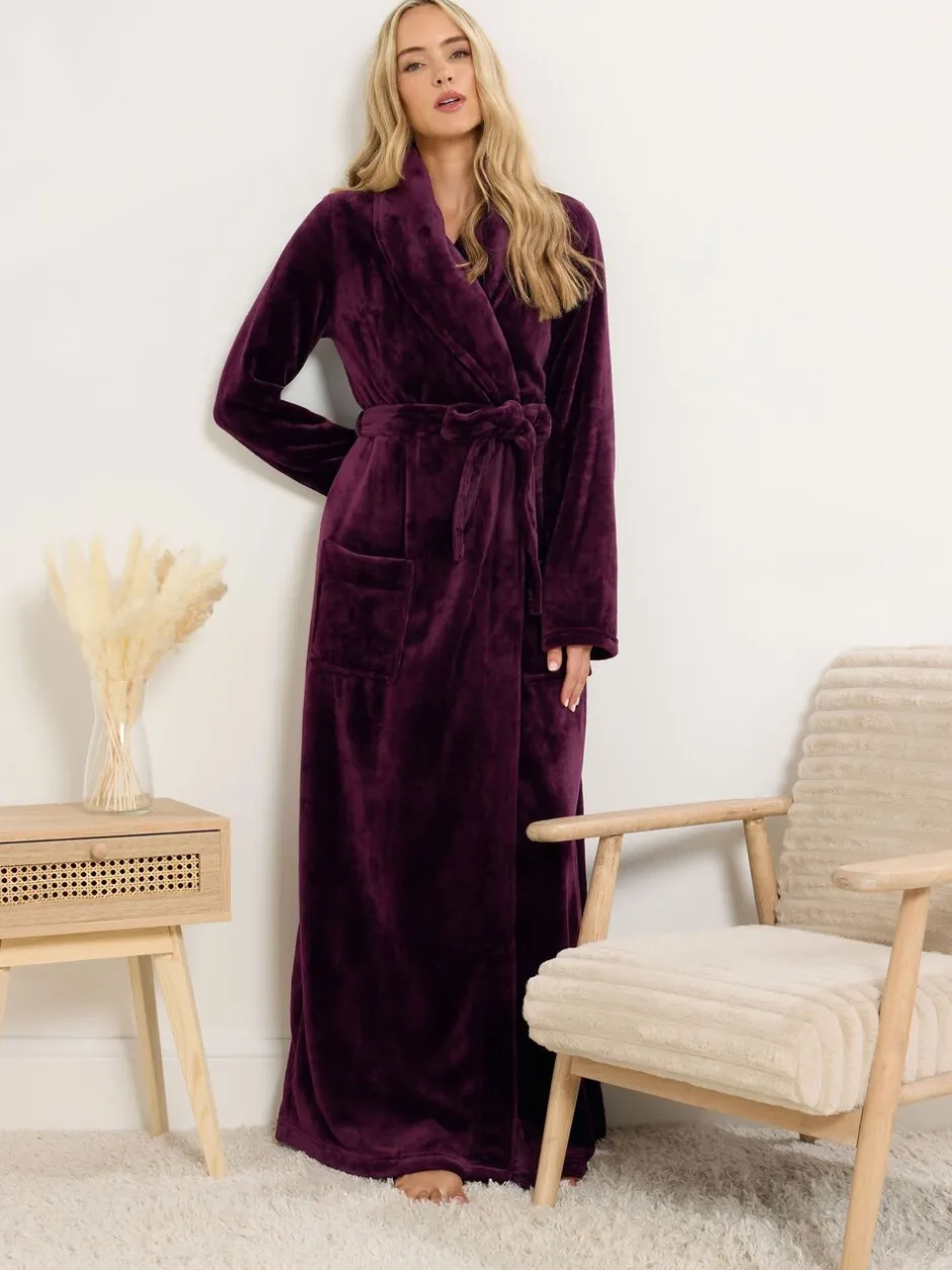 Badjassen|Long Tall Sally - Super Luxe Shawl Maxi Robe Rood