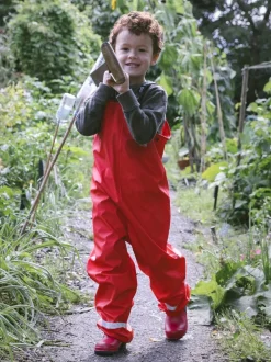 Tuinbroeken|Jumpsuits En Playsuits|Muddy Puddles - - Waterdichte tuinbroek voor regendagen Rood